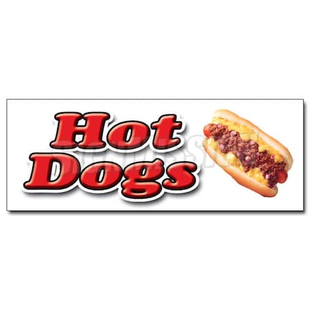 Amistad 12 in. Hot Dog Decal Sticker - Hot Dogs Cart AM3928052